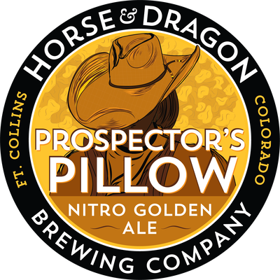 Prospector's Pillow nitro golden ale logo.