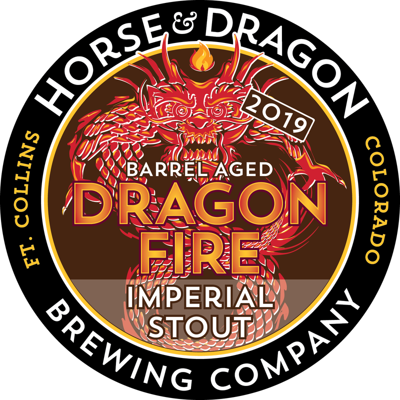 Barrel-aged Dragonfire Imperial stout logo (2019)