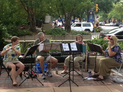 musicians playing outdoors.