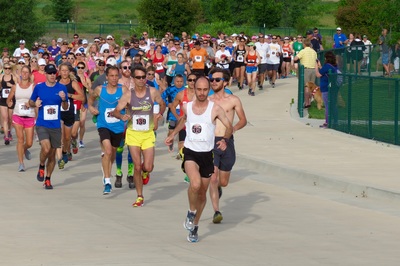 Runners in a race in Fort Collins.