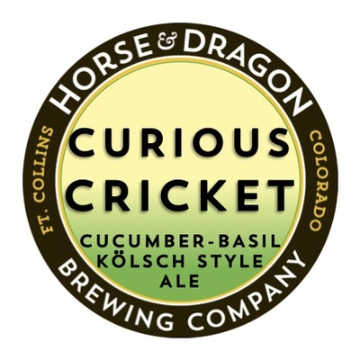 Curious Cricket Cucumber-Basil Kolsch-style Ale logo.
