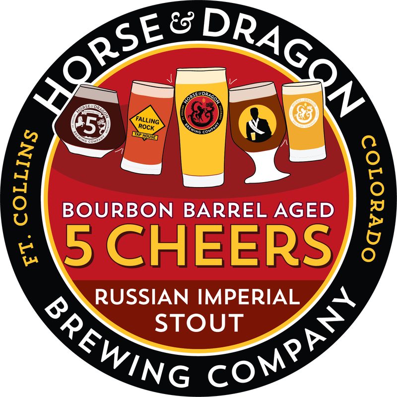 Bourbon Barrel-Aged 5 cheers Russian Imperial Stout logo