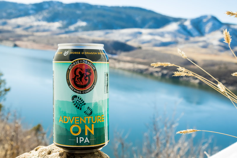 Adventure On IPA on the shores of Horsetooth Reservoir.